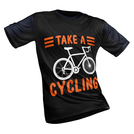 Polyester Half Sleeve T-Shirtwith Round Collar and All Over Digital Print.