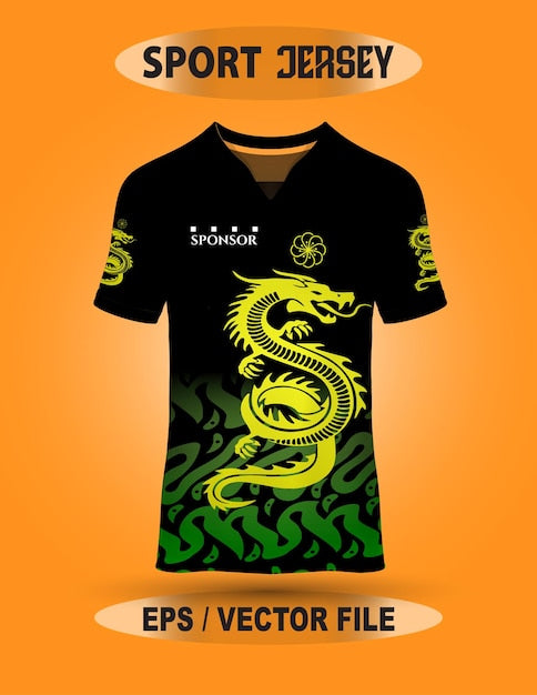 Next Print abstract dragon jersey design texture pattern