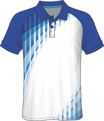 All Over Customized Blue and White Polo collar Shirt NP0000S570 - Next Print