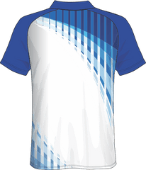 All Over Customized Blue and White Polo collar Shirt NP0000S570 - Next Print