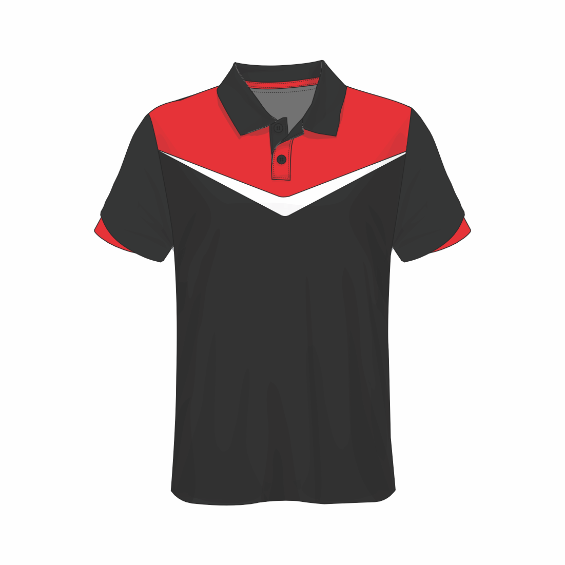 All Over Customized Red and Black Polo collar Shirt NP0000S571 - Next Print