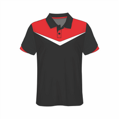All Over Customized Red and Black Polo collar Shirt NP0000S571 - Next Print