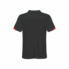 All Over Customized Red and Black Polo collar Shirt NP0000S571 - Next Print