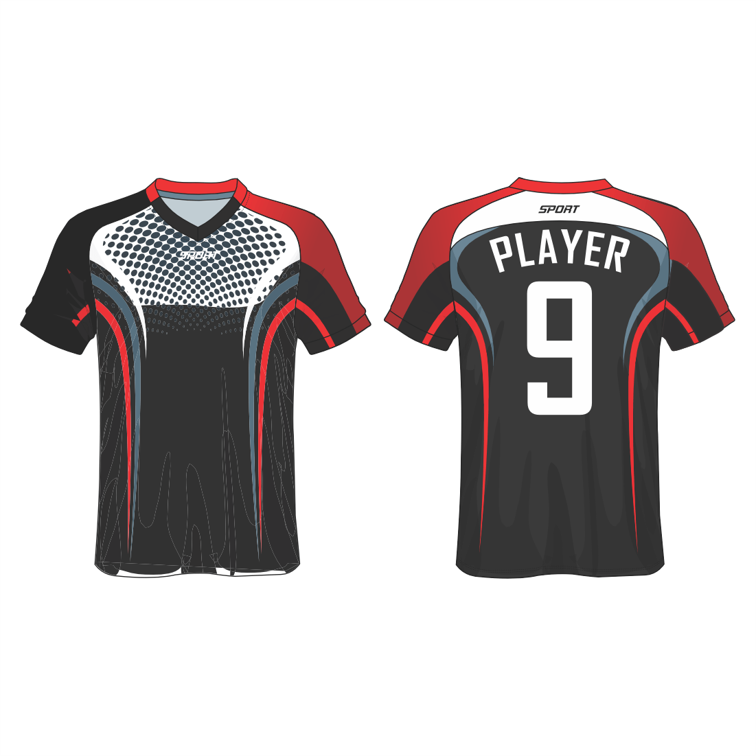 All Over Customized Soccer jersey round neck sport t-shirt NP0000S620 - Next Print