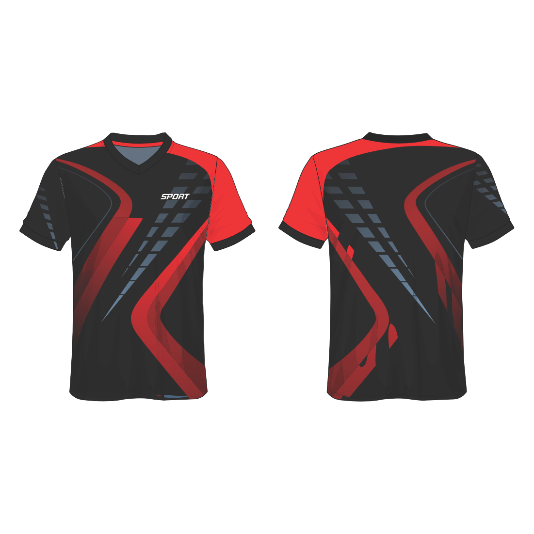 All Over Customized Soccer jersey V neck sport t-shirt NP0000S601 - Next Print