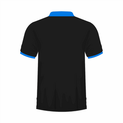 All Over Customized T-shirt Polo collar blue and black NP0000S522 - Next Print