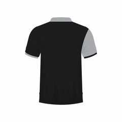All Over Customized T-shirt Polo collar grey and black NP0000S515 - Next Print