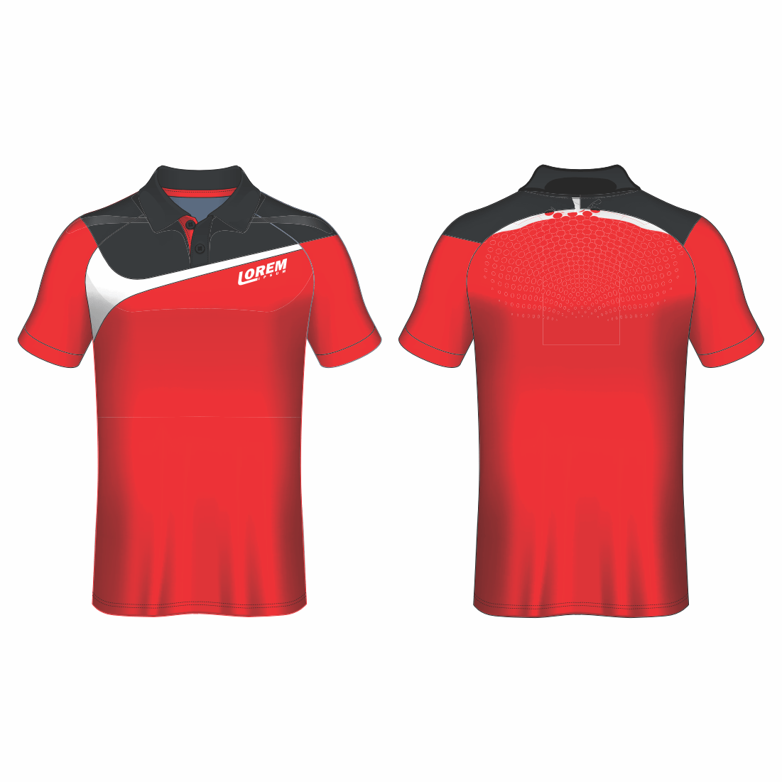 All Over Customized T-shirt polo collar NP0000S609 - Next Print