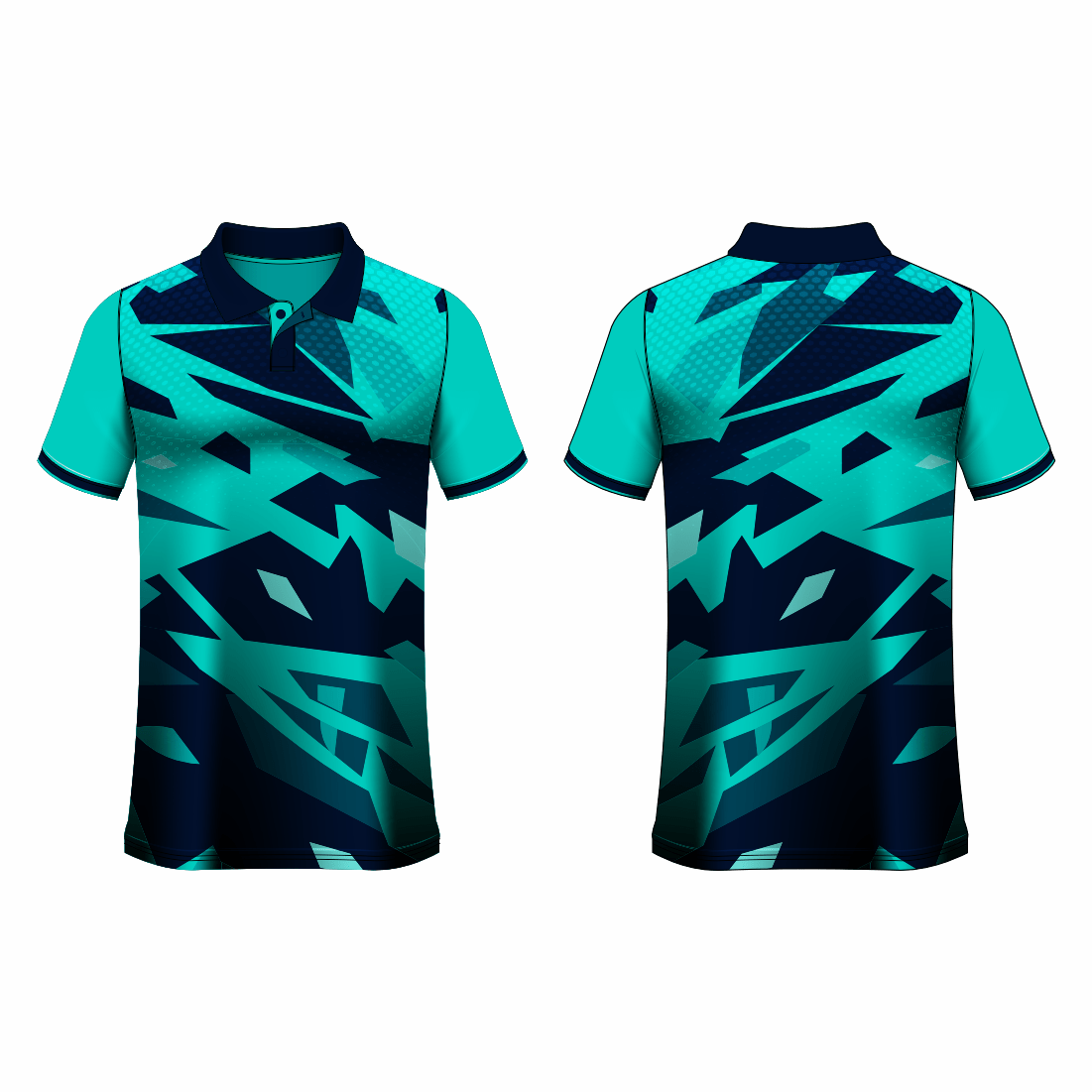 Cricket Digital Sport T Shirt Designs With Collar All Over Customized