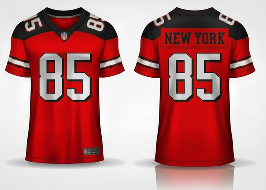 Next Print Football jersey T-shirt /Red And Black / Colour