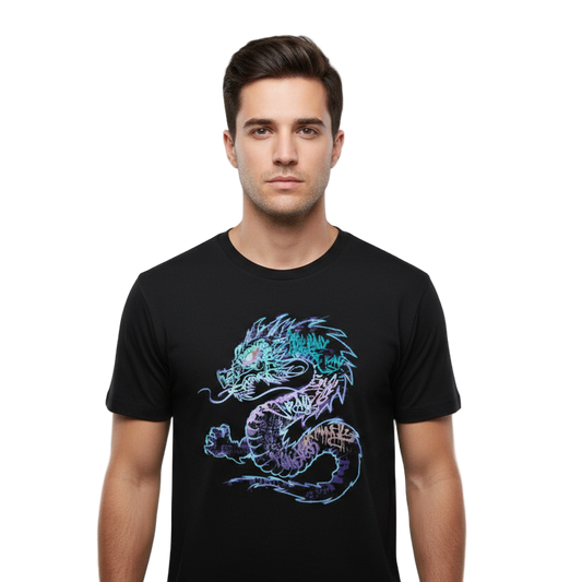 Next Print anime inspired dragon tshirt design