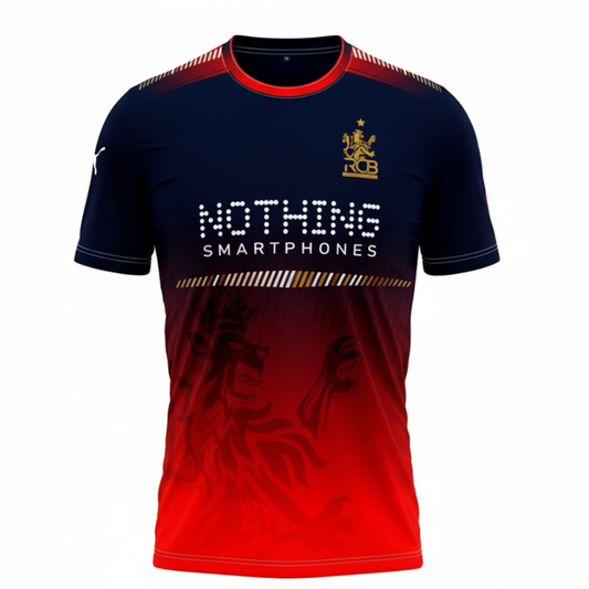 Bengaluru red black cricket fan jersey front view