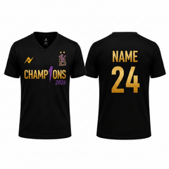 Black champions prestige sports jersey back view
