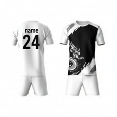 Black dragon strike sports jersey set for men back view