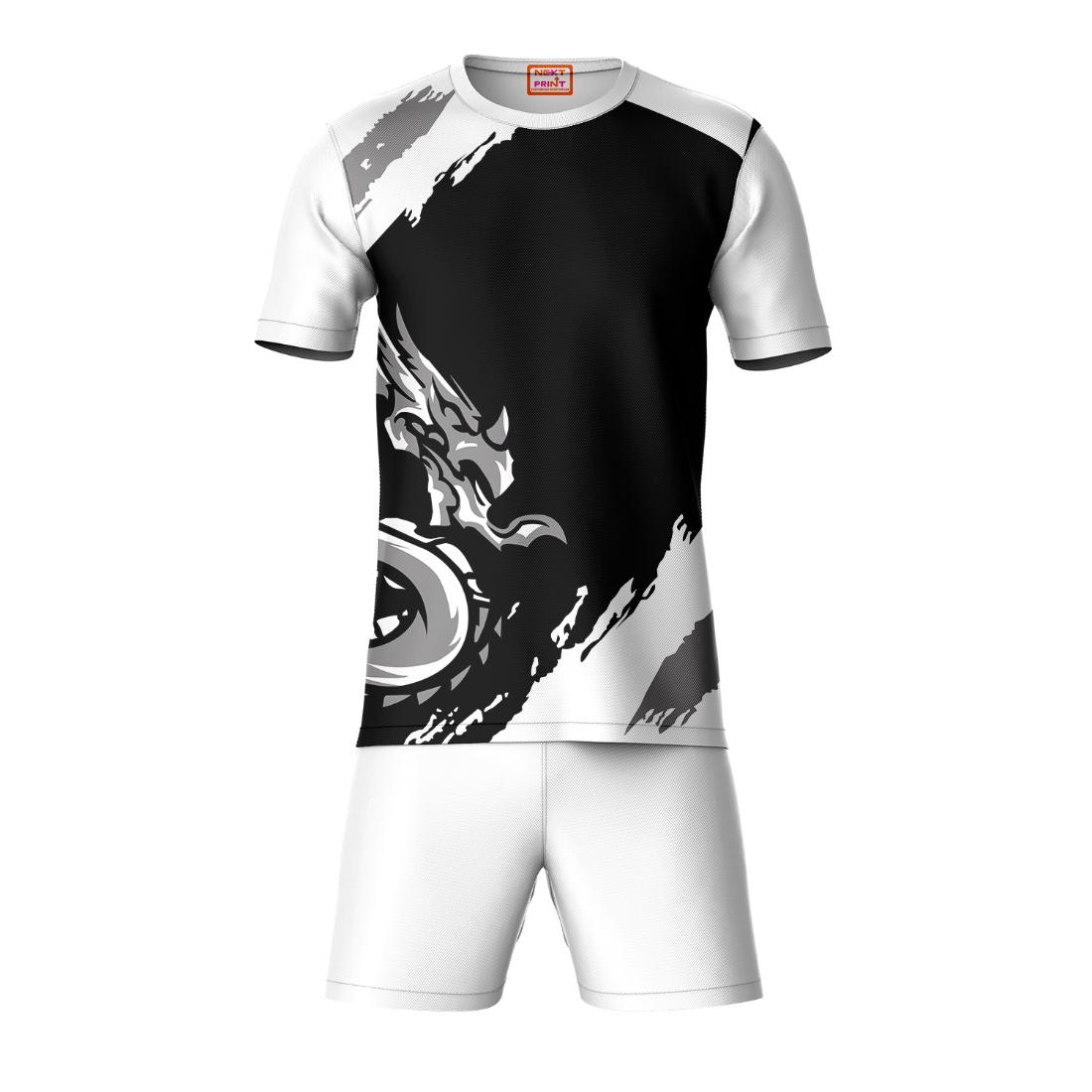 Black dragon strike sports jersey set for men front view