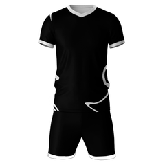 Black phantom sports jersey set front view