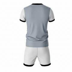 Black shadow stripe sports jersey set for men back view