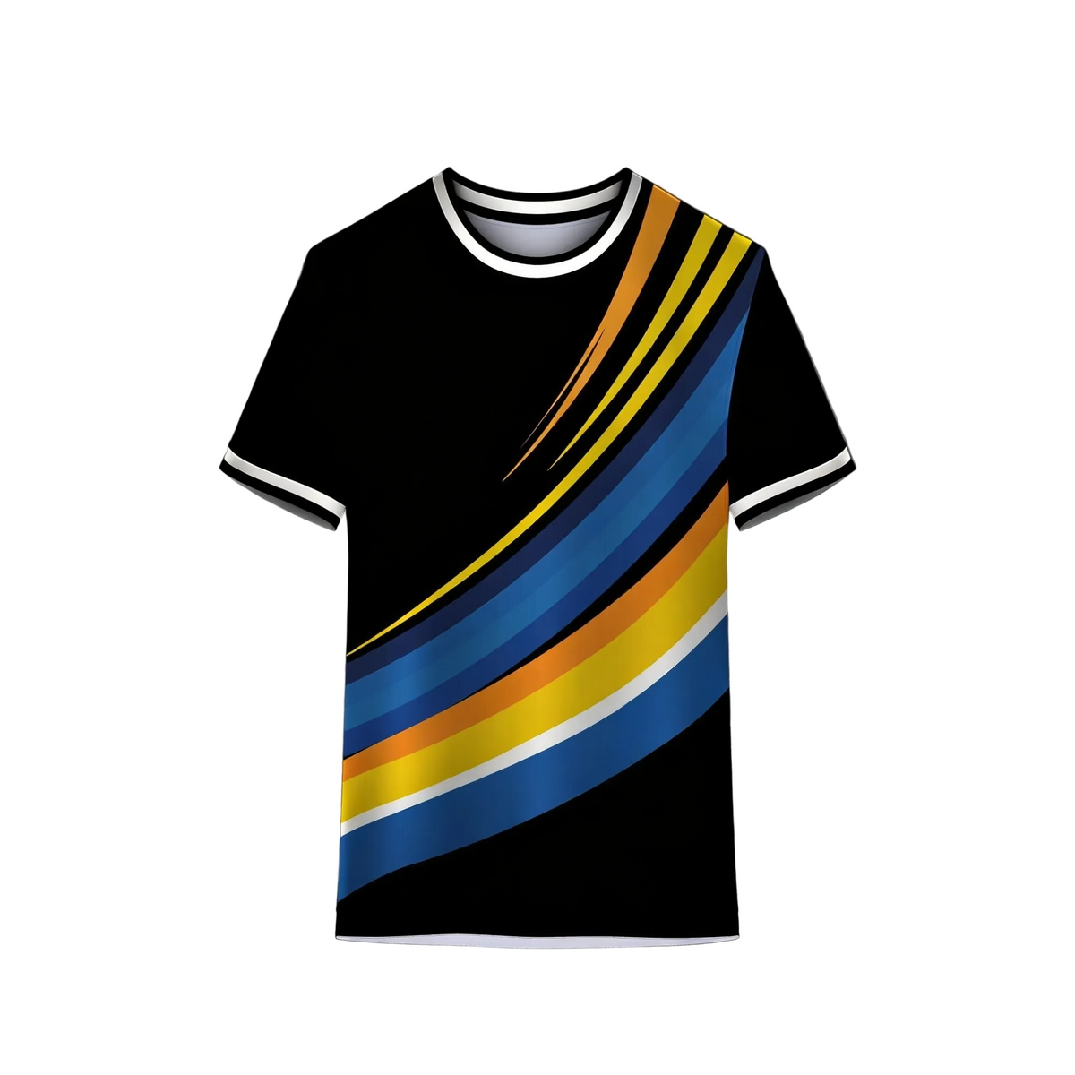 Black custom sports t-shirt jersey for men by NextPrint India