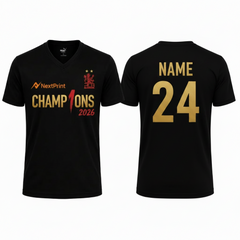 Black trophy edition sports jersey back view