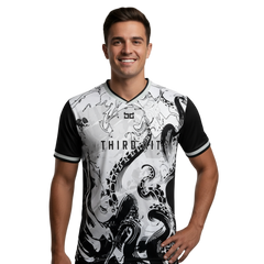 Next Print Black and White Soccer Jersey with Octopus Tentacle Design