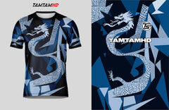 Next Print Blue Geometric Dragon Jersey Design For Sublimation