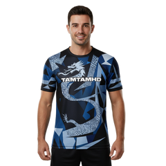 Next Print Blue Geometric Dragon Jersey Design For Sublimation