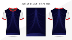 Next Print blue and red jersey with the word jersey in black