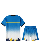 Next print Blue Sports Jersey with Shorts | Custom Team Uniform Set | Breathable Athletic Wear India