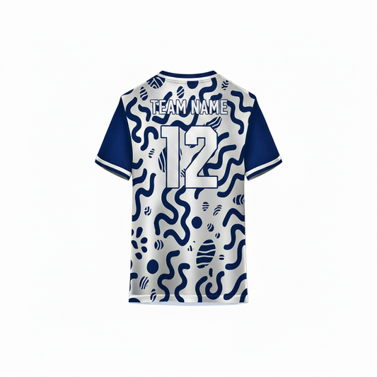 Custom blue sports jersey for cricket football and gym wear