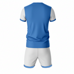 Blue wave fusion sports jersey set for men back view