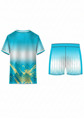 Next print Personalized Blue and White Cricket & Football Jersey with Shorts | Custom Team Kit Online India