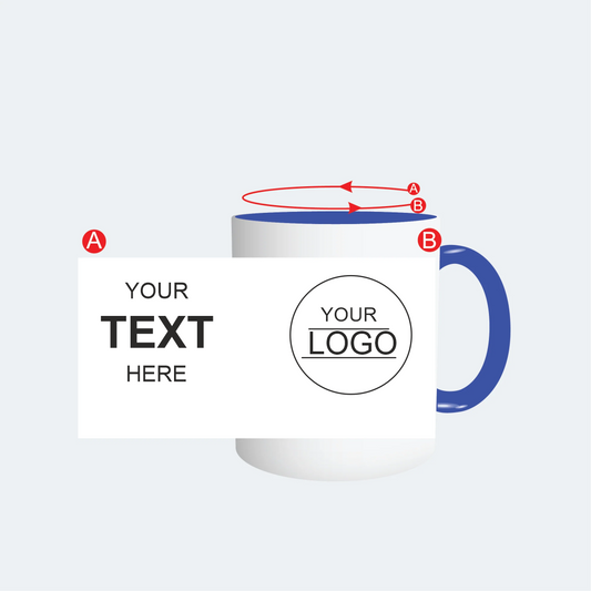 Customised Blue Colour Mug