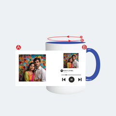 Customised Blue Colour Mug