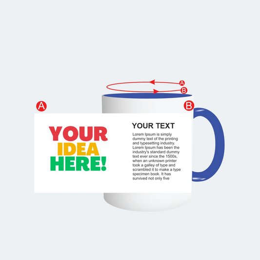 Customised Blue Colour Mug