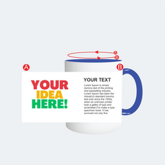 Customised Blue Colour Mug