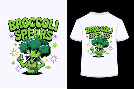 Next Print Broccoli Spears Vector Art Design