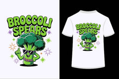 Next Print Broccoli Spears Vector Art Design
