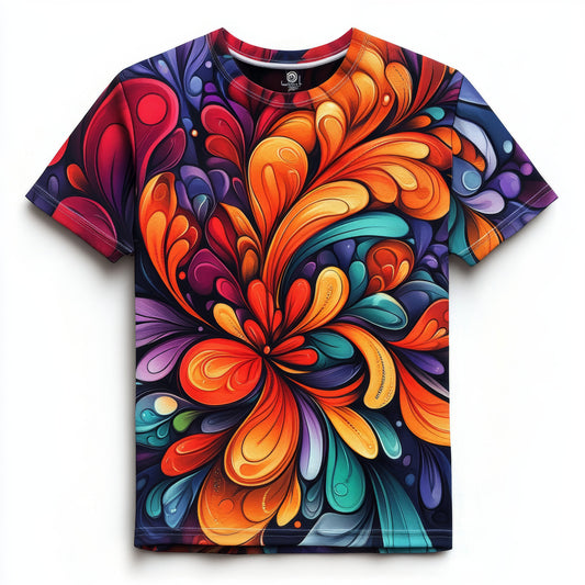 Next Print Colorful Abstract Floral Pattern T Shirt