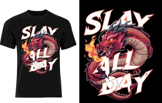 Next Print Cool Vintage Dragon T shirt design