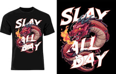 Next Print Cool Vintage Dragon T shirt design
