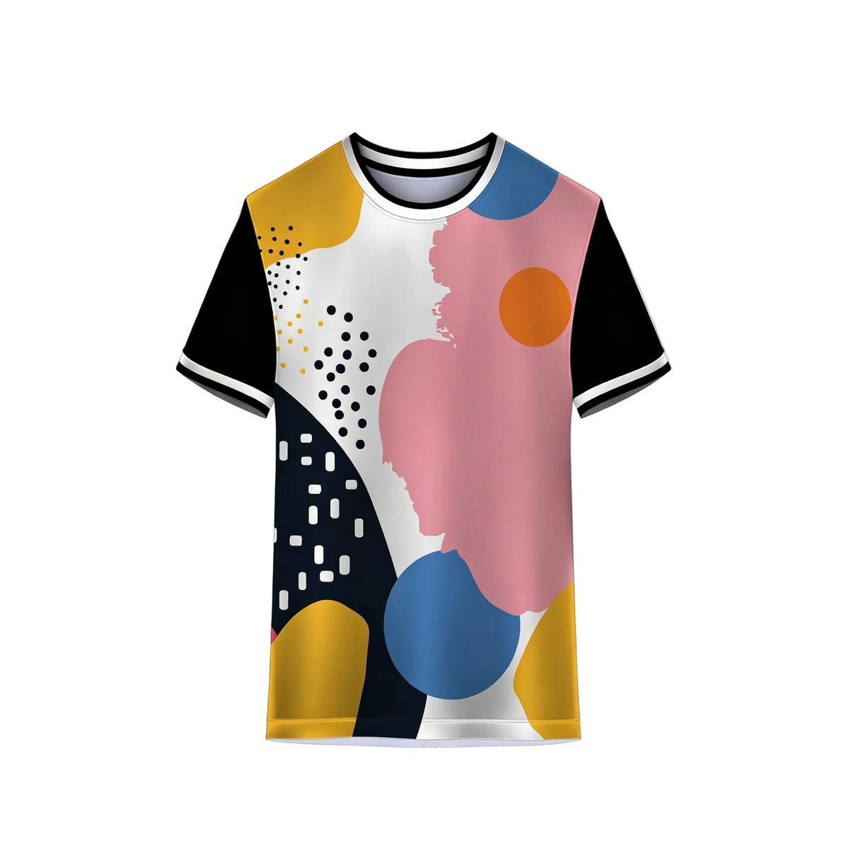 Personalized abstract sports t-shirt for cricket, football, gym and team uniforms