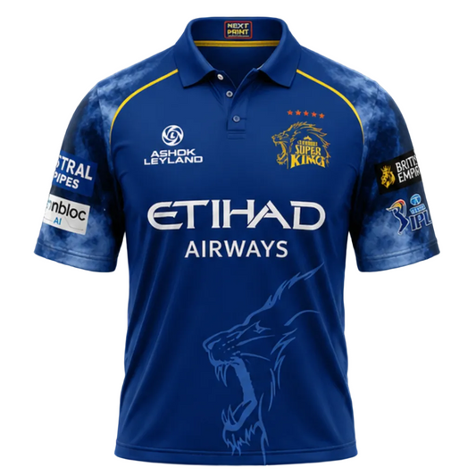 Next print Custom Cricket Jersey Blue Color | Print Your Name & Number Online