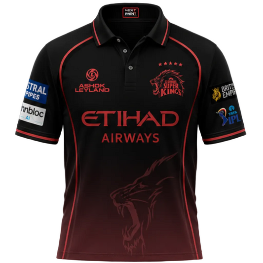 Next printPersonalized Cricket Jersey with Name & Number – Black red Custom Sports T-Shirt