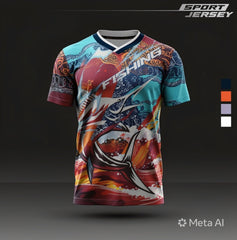 Custom outdoor fishing T-shirt design