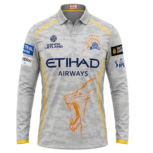 Next print Custom Grey Long Sleeve Sports Jersey – Personalized Name & Number | Cricket, Football, Team Wear | India