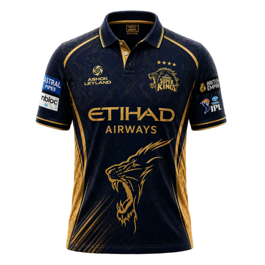 Next print Premium Navy Gold Sports Jersey for Cricket Teams – India