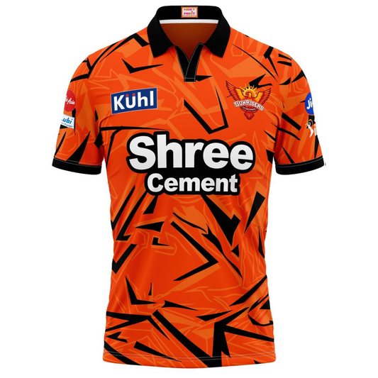 Next Print Customised Polo SRH Hyderabad Jersey with Name & Number | SRH IPL Fan Jersey | Personalized Cricket Jersey – NextPrint India