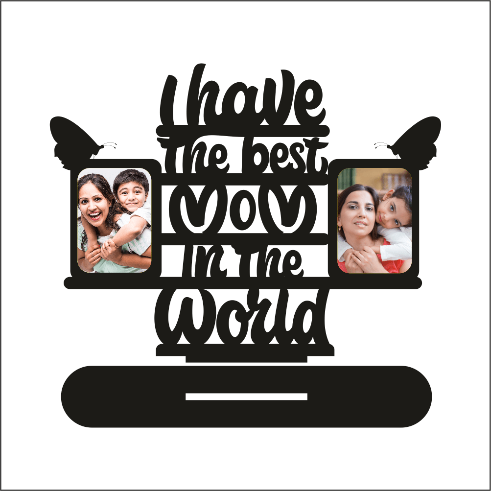 Custom Photo Printed Best Mom Stand Frame - Next Print