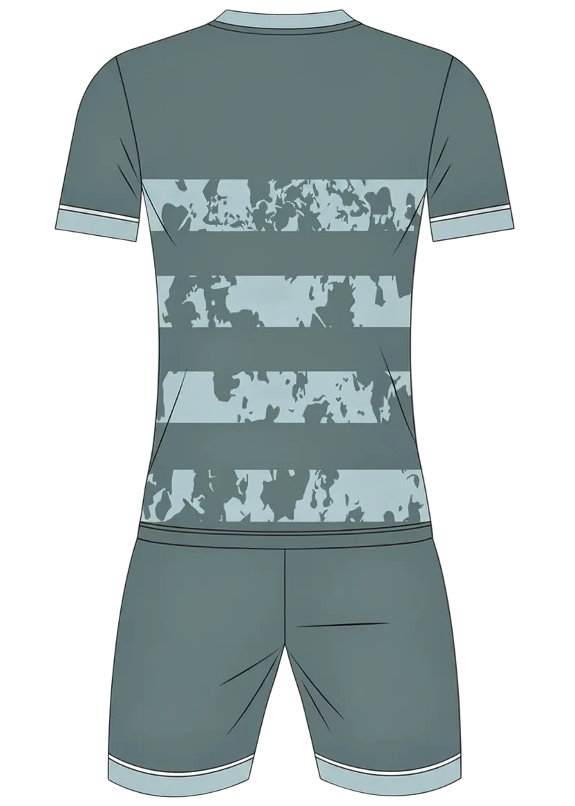 Custom sports jersey with shorts personalized with name and number for cricket and football teams in India