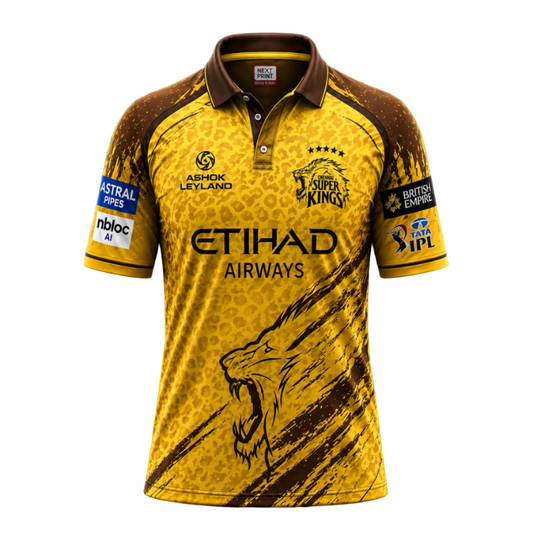 Next print Custom Sports Jersey Yellow Cricket T-Shirt – Design Your Own Team Wear India